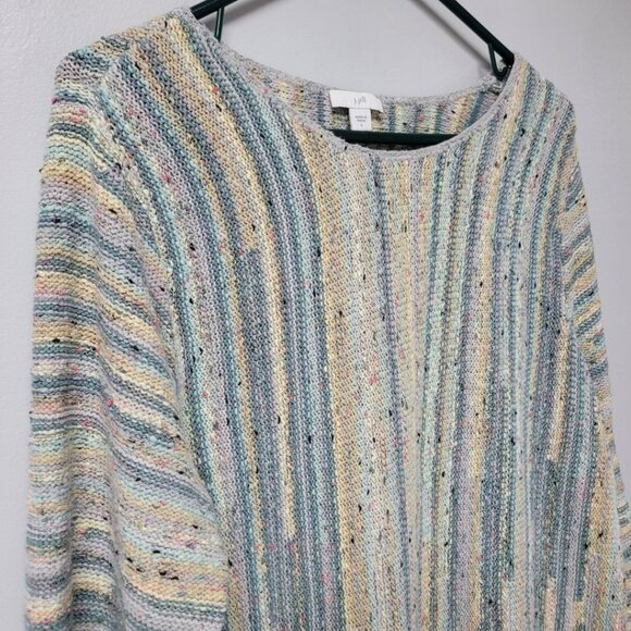 J Jill Confetti Sweater Womens Large‎ Pastels Green Knit - Picture 2 of 9